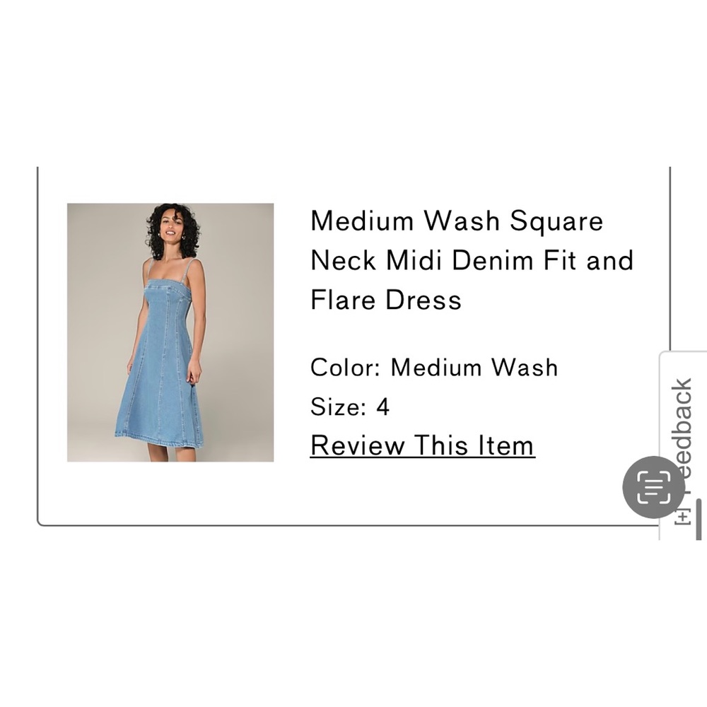 Express Blue Fit and Flare Midi Dress Sleeveless